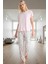 2'li Çiçekli Pijama Takımı Viskoz Süprem Konfor Günlük Kullanım Için Modern Stil 2