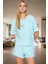 Baskılı Fırfırlı Detaylı Pamuklu Pijama Takımı Günlük Kullanım Için Premium Kalite 2