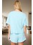 Baskılı Fırfırlı Detaylı Pamuklu Pijama Takımı Günlük Kullanım Için Premium Kalite 3
