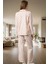 Kışlık Homewear %100 Pamuk Örme Pijama Takımı Çiçekli Desen Uzun Ömürlü Seçkin Malzeme 3