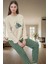 Yumuşak Pamuklu Kadın Pijama Takımı Çizgili Yılbaşı Temalı Boru Paça Modern Stil Uzun Ömürlü 2