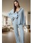 Şık ve Rahat Kışlık Pijama Takımı; 100% Viskon Regular Fit Trend Tasarım 1