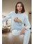 Homewear Koleksiyonu Rahat Pamuklu Pijama Takımı Uzun Kollu Geniş Paça Özenle Seçilmiş 2