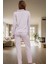 Rahat Yumuşak Örme Pijama Takımı; Panda Baskı Uzun Kollu Pamuklu Seçkin Malzeme 3