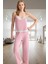 Rahat ve Şık Pijama Takımı Viskoz Örme Kumaş Ince Askılı Regular Kalıp Zarifane Tasarım 1