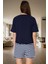 Ayıcıklı Yazlık Pijama Takımı %100 Pamuk Kısa Paça Çizgili Şık Görünüm Özenle Seçilmiş 3