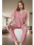Rahat ve Şık Örme Pijama Takımı Kalp Desenli Regular Kalıp Özenle Seçilmiş Modern Stil 2