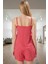 Ince Askılı Ekose Desenli Viskoz Pijama Takımı Homewear Koleksiyonu Kaliteli Işçilik 3