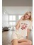 Yazlık Homewear Rahat Pijama Takımı Ayıcıklı Desen %100 Pamuk Profesyonel Görünüm 1