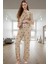 Rahat Örme Pijama Takımı Kalpli Desenli 2 Parça Regular Kalıp Modern Stil Zarifane Tasarım 1