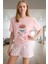Yazlık Pamuklu Pijama Takımı Kalpli Çizgiler Regular Kalıp Rahat Uyku Premium Kalite 1