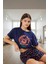 Rahat Pamuklu Kiraz Desenli Pijama Takımı Yazlık Şort ve T Shirt Mükemmel Uyum Zarifane Tasarım 2