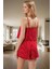 Puantiyeli Desenli Ince Askılı Viskoz Pijama Takımı Rahat Şık ve Yazlık Modern Stil 3
