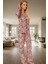 Evde Rahatlık Için %100 Pamuklu Leopar Desenli Pijama Takımı Modern Stil Profesyonel Görünüm 2