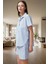 Şık Çizgili Pijama Takımı Poplin Dokuma Rahat Kalıp Trend Tasarım Modern Stil 2