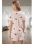 Pamuklu Rahat Kalıp Pijama Takımı Kalpli Desenli Yazlık Homewear Profesyonel Görünüm 1