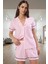 Yazlık Çizgili Biyeli Pijama Takımı %60 Polyester %40 Pamuk Zarifane Tasarım Kaliteli Işçilik 2