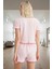 Rahat Yazlık Pijama Takımı Viskoz Süprem Örme Kumaş Fırfır Detay Modern Stil 3