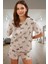 Pamuklu Pijama Takımı Kurdele Desenli Rahat Kalıp Profesyonel Görünüm ve Şık 2