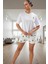Ananas Desenli Pamuklu Pijama Takımı Rahat Nefes Alan Yazlık Yüksek Kalite Modern Stil 2