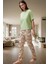 Çiçekli Örme Pamuk Pijama Takımı Ideal Ev Giyim Konforu Yüksek Kalite Uzun Ömürlü 1