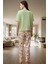 Çiçekli Örme Pamuk Pijama Takımı Ideal Ev Giyim Konforu Yüksek Kalite Uzun Ömürlü 3