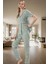 Rahat ve Şık Örme Pamuklu Çiçekli Pijama Takımı Kullanım 2