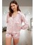 Ev Giyim Saten Pijama Takımı 2 Parça Uzun Kollu Şık Görünüm Mükemmel Uyum 2