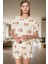 Kadın %100 Pamuklu Regular Kalıp Ayıcıklı Pijama Takımı Özenle Seçilmiş Trend Tasarım 2