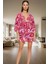 Rahat Viskoz Pijama Takımı Etnik Desenli Bağlamalı Şortlu Homewear ve Şık Özenle Seçilmiş 2