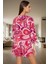 Rahat Viskoz Pijama Takımı Etnik Desenli Bağlamalı Şortlu Homewear ve Şık Özenle Seçilmiş 3