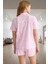 Yaz Mevsimi Için Pamuklu Etnik Desenli Rahat Pijama Takımı Mükemmel Uyum Kullanım Uzun Ömürlü 3