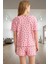 Rahat Örme Pijama Takımı 100% Polyester Kaşkorse Kumaş Yazlık Premium Kalite Trend Tasarım 3