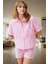 Dokuma Pamuklu Pijama Takımı Regular Kalıp Fırfırlı Detaylar Yazlık Kaliteli Işçilik 2