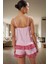 Ince Askılı Fırfırlı Puantiyeli Viskon Pijama Takımı; Yazlık Rahat Şık Homewear Mükemmel Uyum 3
