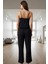 Ince Askılı Crinkle Dokuma Pijama Takımı V Yaka Atlet Şık Görünüm Modern Stil Zarifane Tasarım 3
