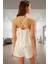 Feminen Pijama Takımı Dantel Detaylı Flamlı Pamuk Dokuma Yazlık Şortlu Modern Stil Rahat ve Şık 3