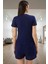 Yazlık %100 Pamuklu Dantel Detaylı Pijama Takımı Modern Stil Premium Kalite Rahat Kullanım 3