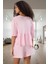 Nakışlı Fiyonklu Viskon Şortlu Pijama Takımı; Yazlık Rahat Homewear Uzun Ömürlü 3