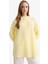 Relax Fit Bisiklet Yaka Gofre Dokulu Uzun Kollu Tunik D4145AX25AU 4
