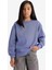 Kız Çocuk Relax Fit Bisiklet Yaka Basic Düz Okul Sweatshirt A2797A825AU 4