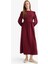 Regular Fit Bisiklet Yaka Aerobin Uzun Kollu Maxi Elbise E5261AX25AU 3