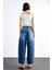 Wide Baggy Fit Yıkamalı Jean Pantolon F7501AX25SM 7
