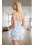 Homewear Örme Pijama Takımı Fırfırlı Detaylar Rahat Kalıp Viskoz Kumaş Uzun Ömürlü 1