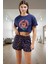 Yazlık %100 Pamuklu Homewear Pijama Takımı Şort ve Tişört Modern Stil Yüksek Kalite 2
