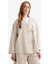 Regular Fit V Yaka Keten Karışımlı Kimono F7958AX25AU 5