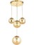Pigaro 4 lü Bal Renk Camlı Salon Oturma Odası Modern Sarkıt Avize - (Gold Kaplama) 1