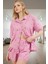 Yazlık Homewear Pijama Takımı; Etnik Desenli Viskon Kumaş Modern Stil Özel Tasarım 2