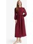 Regular Fit Bisiklet Yaka Aerobin Uzun Kollu Maxi Elbise E5261AX25AU 2