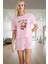 Yazlık Homewear Rahat Pijama Takımı Ayıcıklı Desen %100 Pamuk Profesyonel Görünüm 1